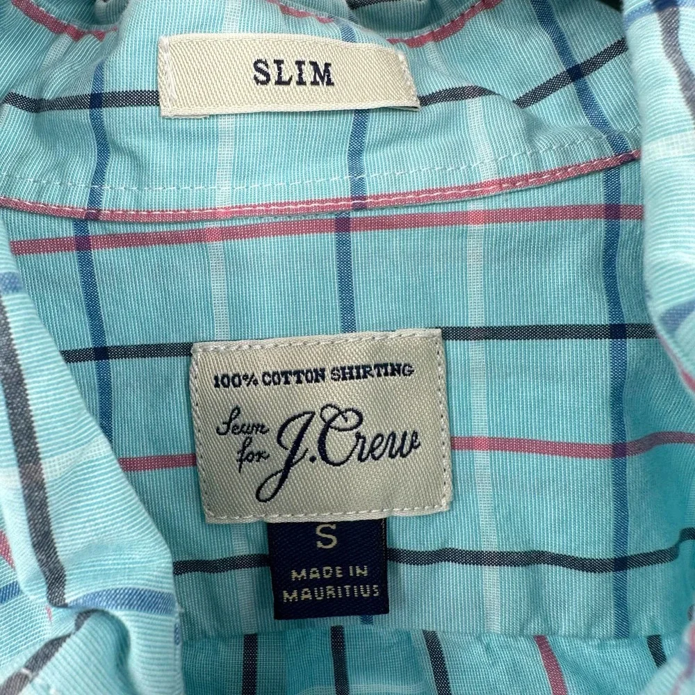 J. Crew size small slim fit 100% cotton shirting button down long sleeve shirt‎